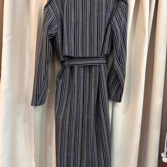 NWT rag & bone Black and White Striped Long Sleeve trenchcoat, NWT Size S - Picture 3 of 6